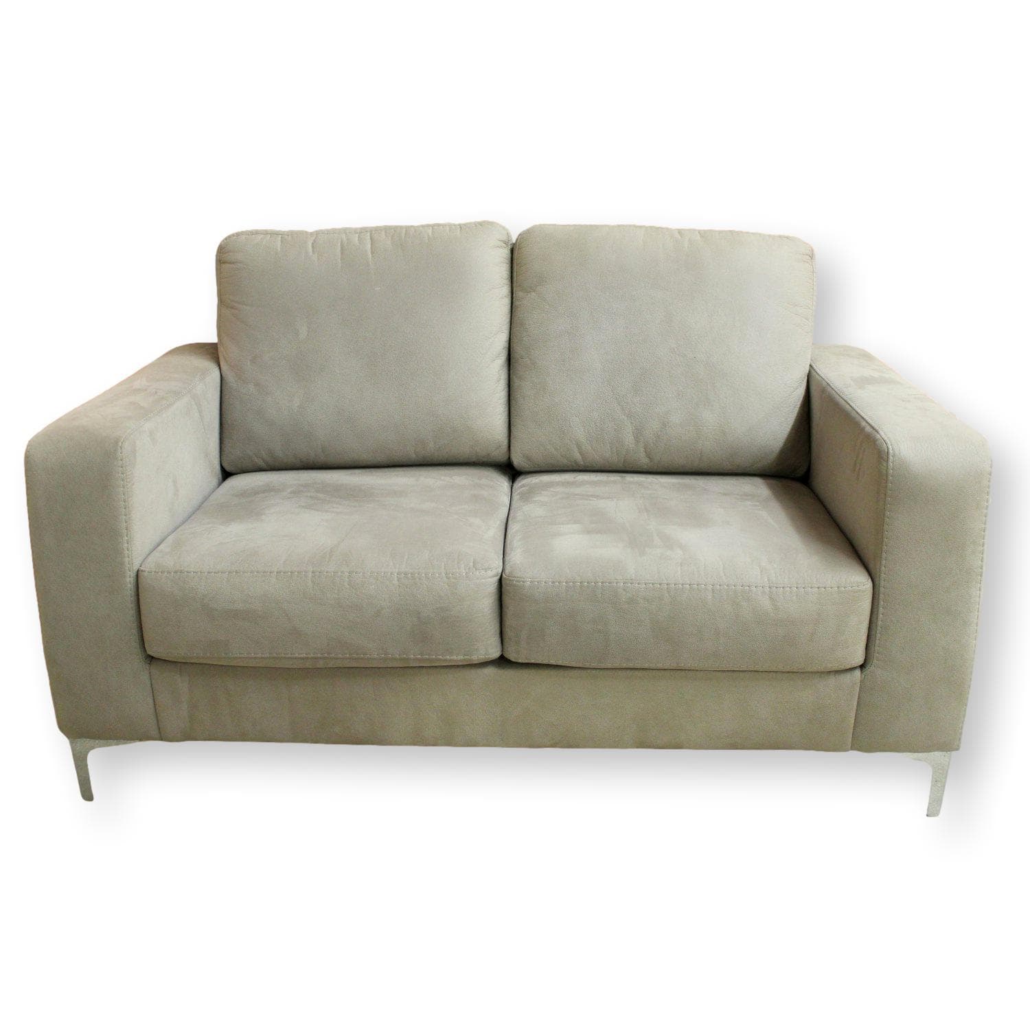 Ashley Modern Gray Loveseat - Light Gray - Image 1
