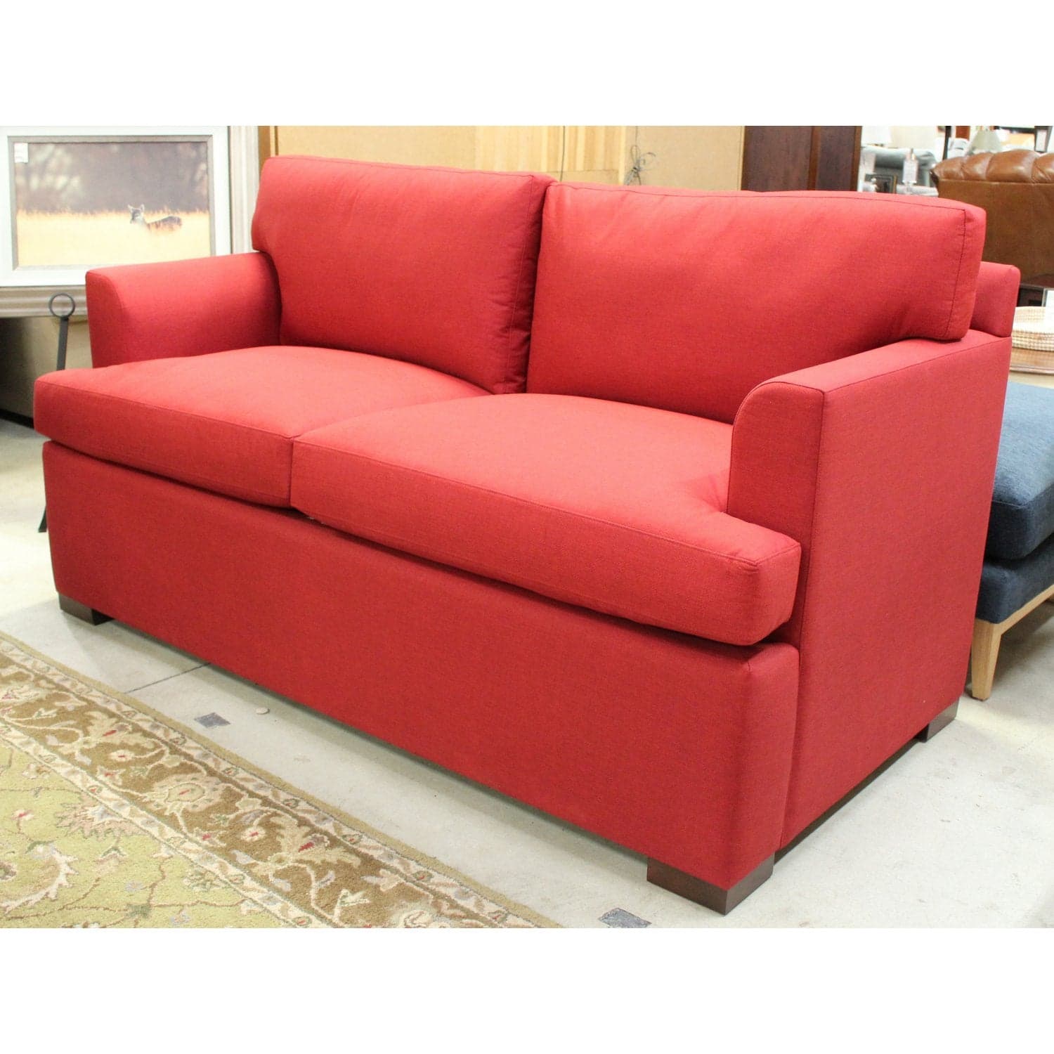 Custom Red Sofa - Red - Thumbnail 2