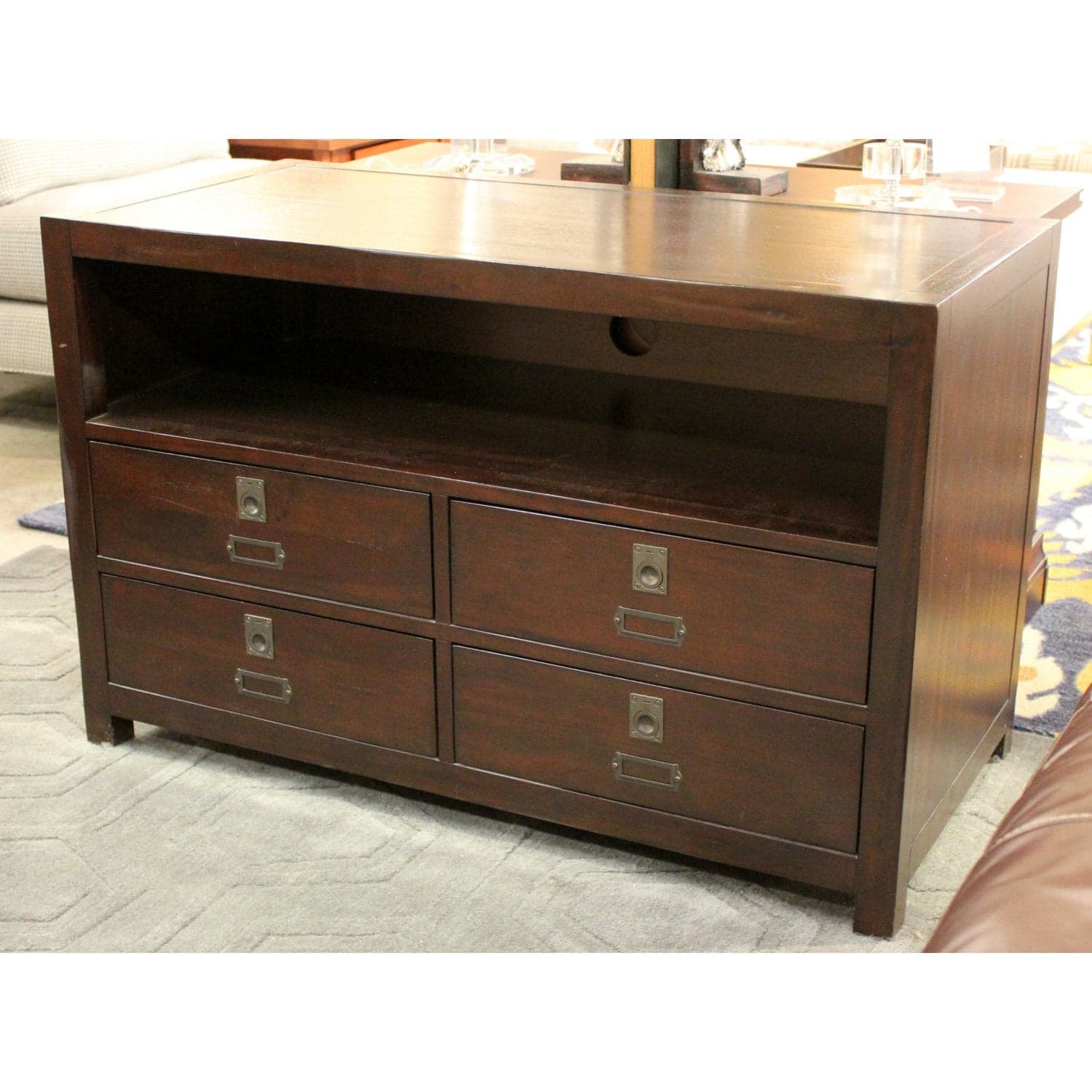 Pottery Barn 'Rhys' Media Console - Dark Finish - Thumbnail 3
