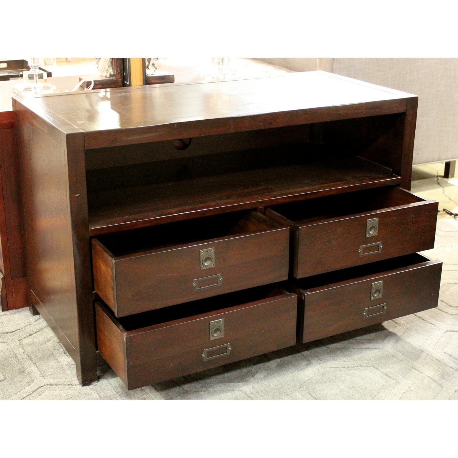 Pottery Barn 'Rhys' Media Console - Dark Finish - Thumbnail 4