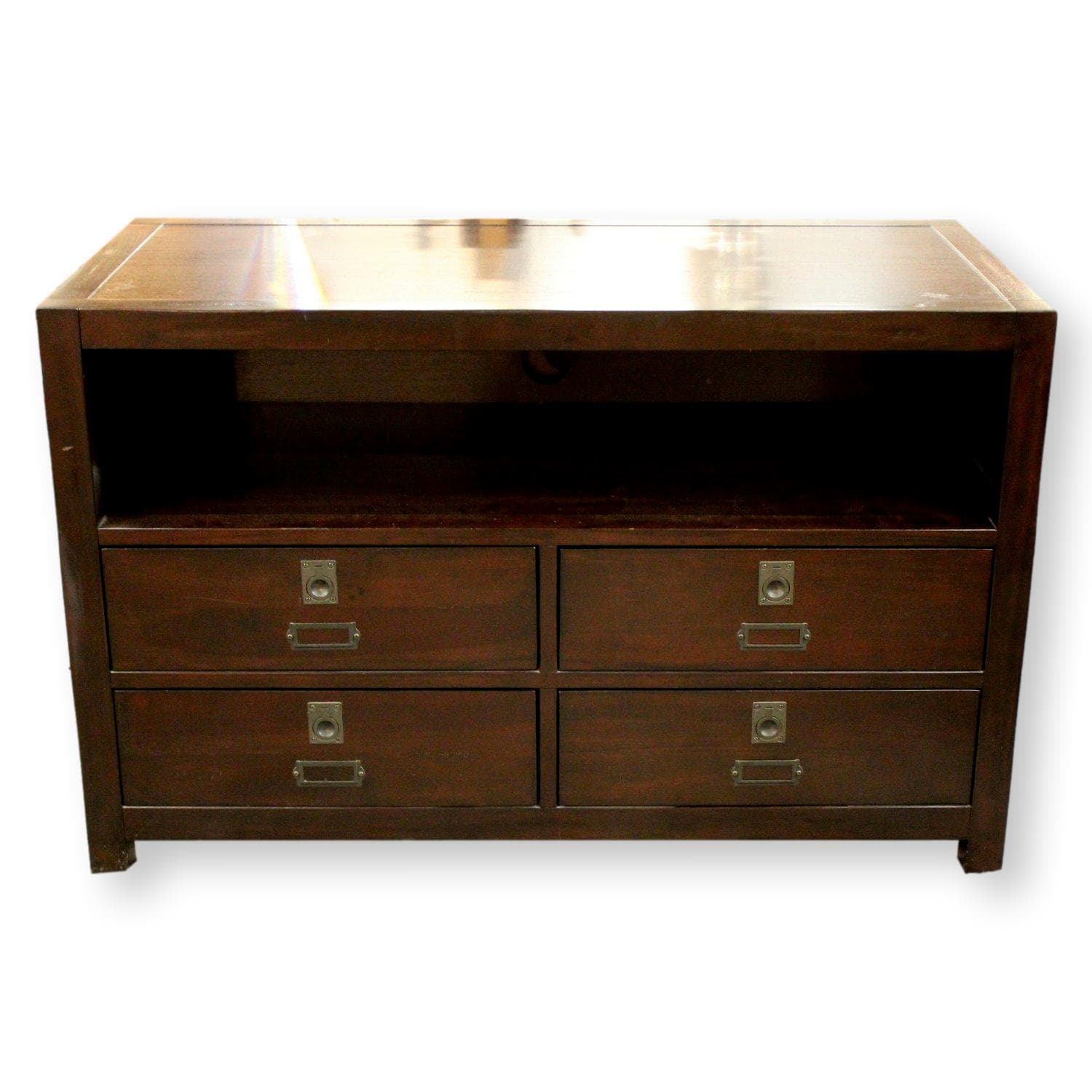 Pottery Barn 'Rhys' Media Console - Dark Finish - Image 1