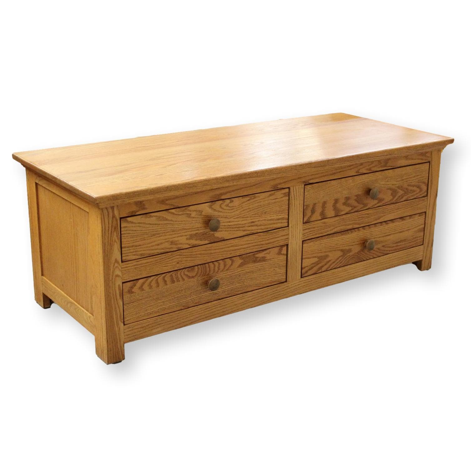 Oak Four Drawer Coffee Table - Image 1