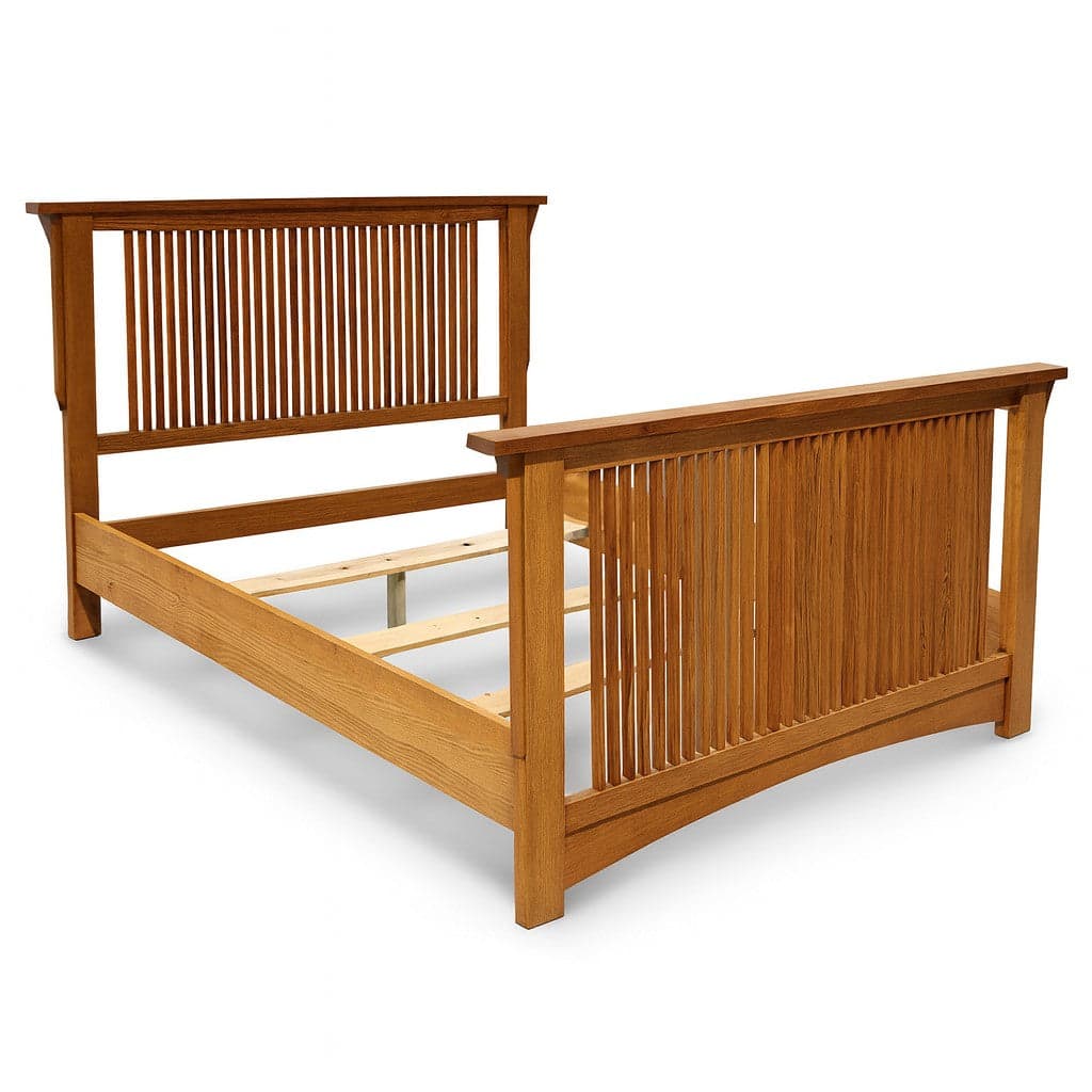 Mission Style Oak Queen Bed - Oak - Image 1