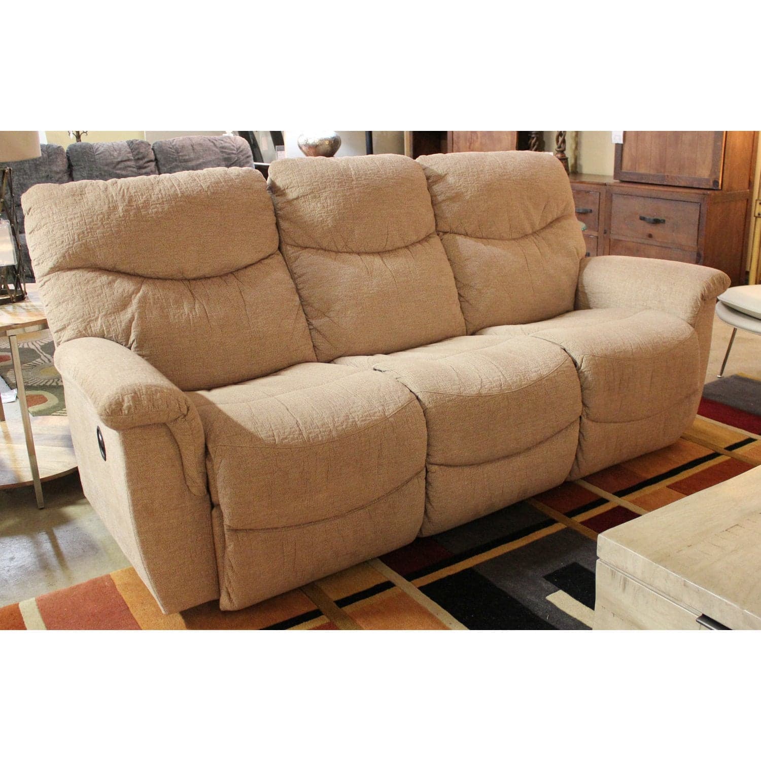 La-Z-Boy Oatmeal Dual Reclining Sofa - Oatmeal - Thumbnail 2