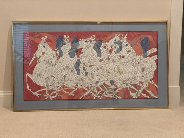 Jiang "Speed" Color Serigraph on Art Paper Hand Signed KS83-15 - Thumbnail 2