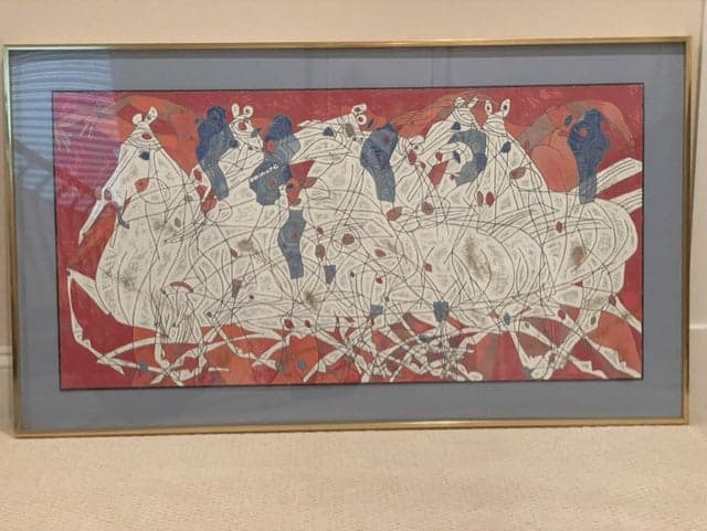 Jiang "Speed" Color Serigraph on Art Paper Hand Signed KS83-15 - Thumbnail 3