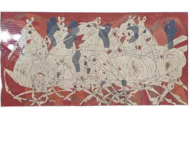 Jiang "Speed" Color Serigraph on Art Paper Hand Signed KS83-15 - Thumbnail 4