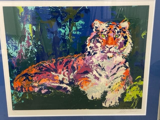 Leroy Neiman Caspian Tiger Pencil Signed Framed & Numbered KS83-2 - Thumbnail 3