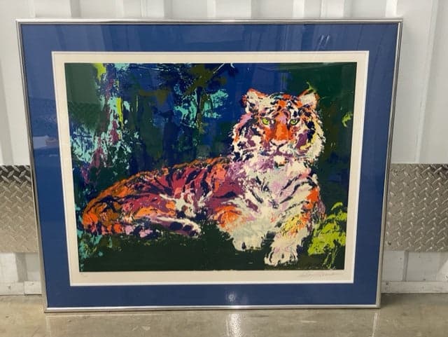 Leroy Neiman Caspian Tiger Pencil Signed Framed & Numbered KS83-2 - Thumbnail 2