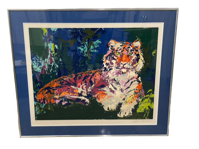 Leroy Neiman Caspian Tiger Pencil Signed Framed & Numbered KS83-2 - Image 1