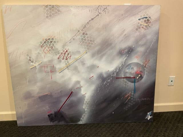 Doug Eisman 1985 Space Abstract Painting MA133-54 - Thumbnail 4