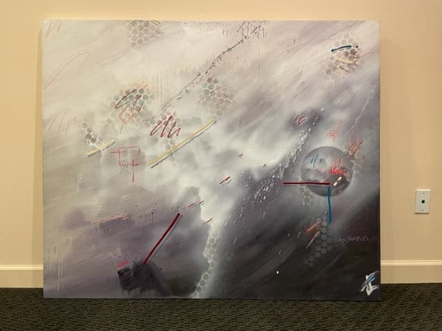 Doug Eisman 1985 Space Abstract Painting MA133-54 - Thumbnail 5