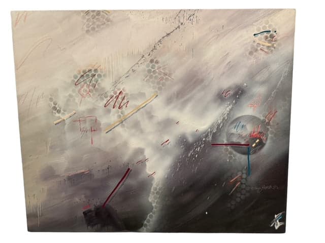 Doug Eisman 1985 Space Abstract Painting MA133-54 - Image 1