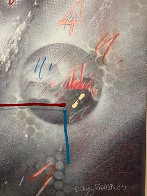 Doug Eisman 1985 Space Abstract Painting MA133-54 - Thumbnail 7