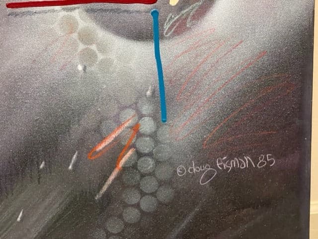 Doug Eisman 1985 Space Abstract Painting MA133-54 - Thumbnail 6