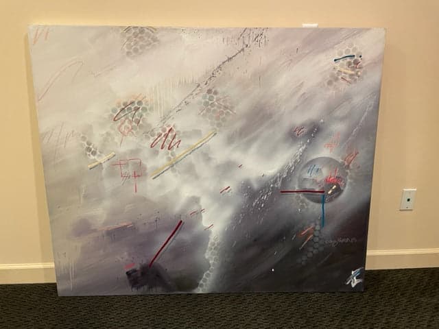 Doug Eisman 1985 Space Abstract Painting MA133-54 - Thumbnail 3