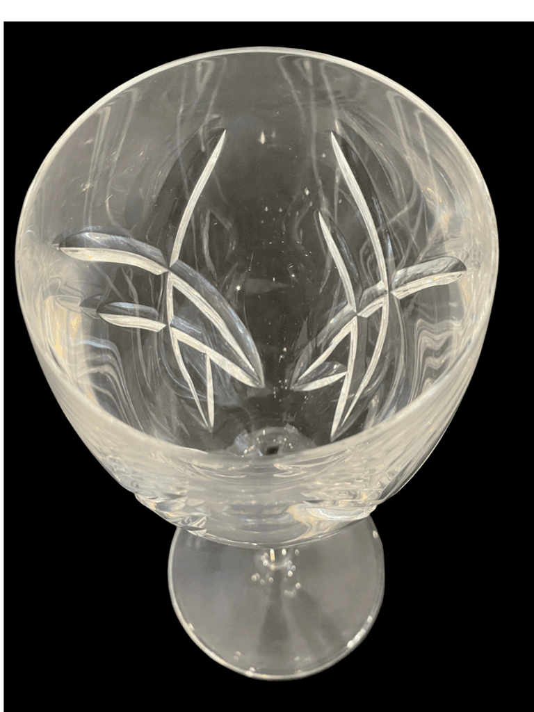 Pair John Rocha Crystal 10"H Waterford Goblet Water Wine Glasses JS45-11701 - Thumbnail 4