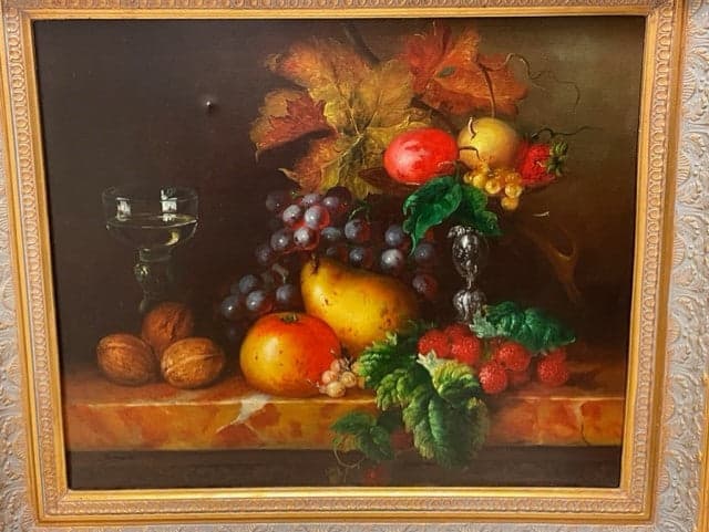 Riccardo Bianchi Still Life Painting on Canvas Signed & Framed ED41-4 - Thumbnail 2