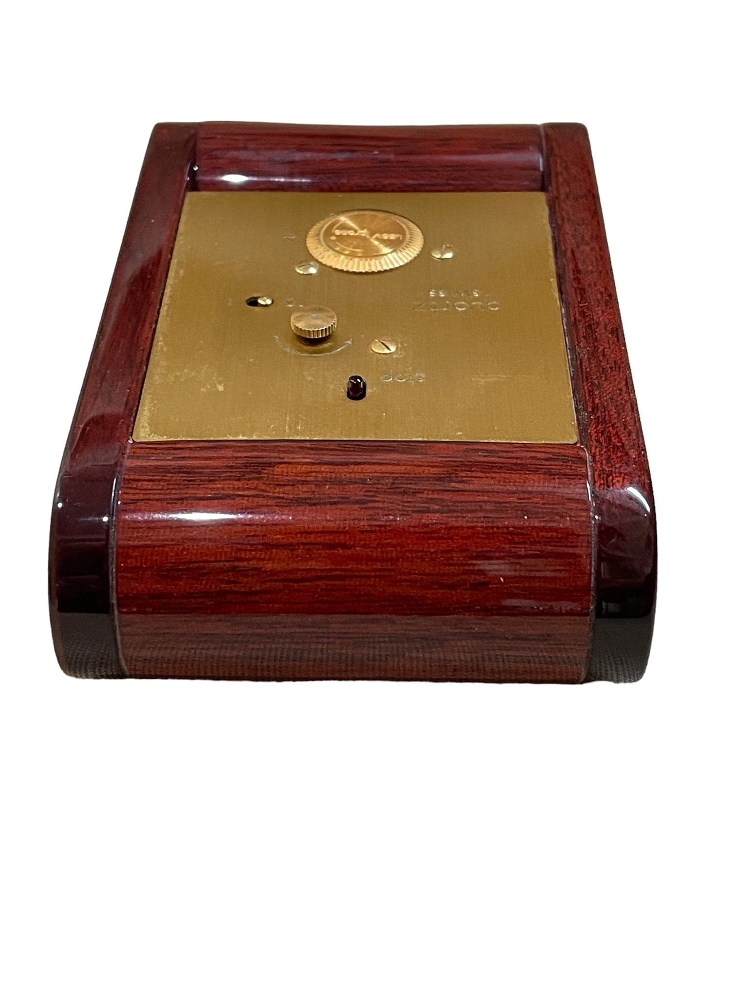 Vintage Antique Asprey Swiss Quartz Rosewood Case Folding Travel Watch Clock - Thumbnail 3