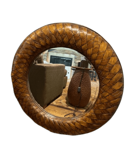 Round Large Braided Rattan Mirror SH265-2 - Thumbnail 2