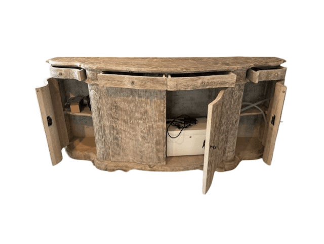 Zentique 79'' Pine Wood Distressed Rustic Sideboard SH265-8 - Thumbnail 4