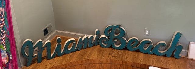 Vintage Original Tin Sign Miami Beach Hotel Art SH265-12 - Thumbnail 2