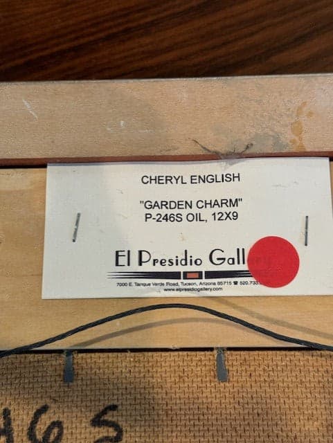 Cheryl English "Garden Charm" Oil Art SH265-16 - Thumbnail 3