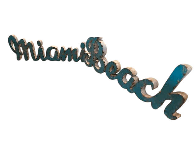 Vintage Original Tin Sign Miami Beach Hotel Art SH265-12 - Thumbnail 4