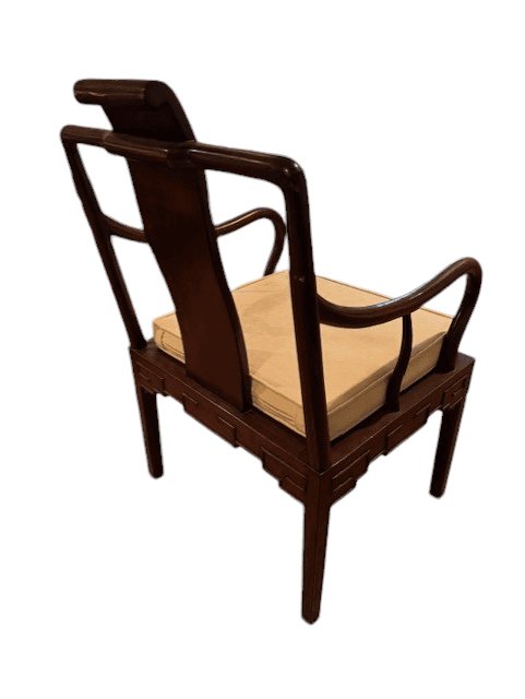 Oriental Antique Asian Scroll Backrest w Ming Character Chair c 1920 SH265-30 - Thumbnail 6