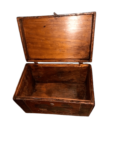 Pair 1800s Rare Antique Chinese Hand Painted Wedding Boxes SH265-26 - Thumbnail 9