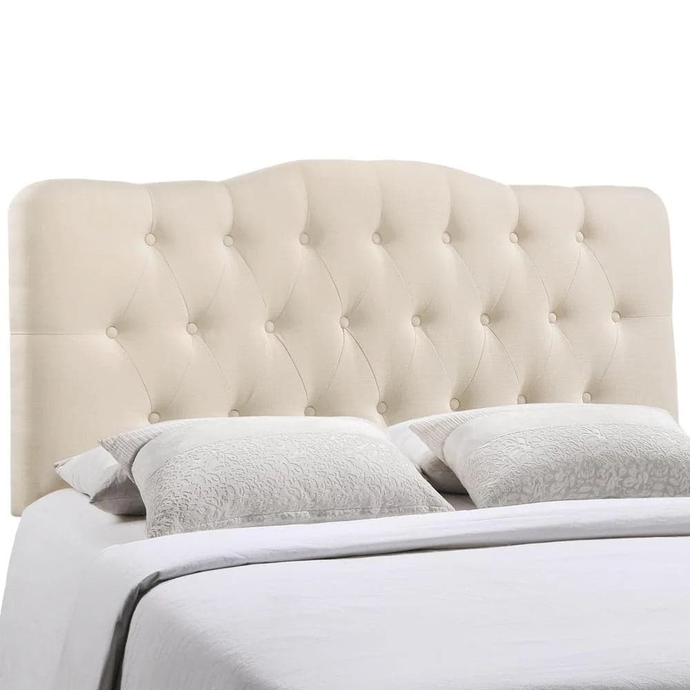 Modway Ivory Annabel King Upholstered Polyester Fabric Headboard Bed FFE258-129 - Thumbnail 2