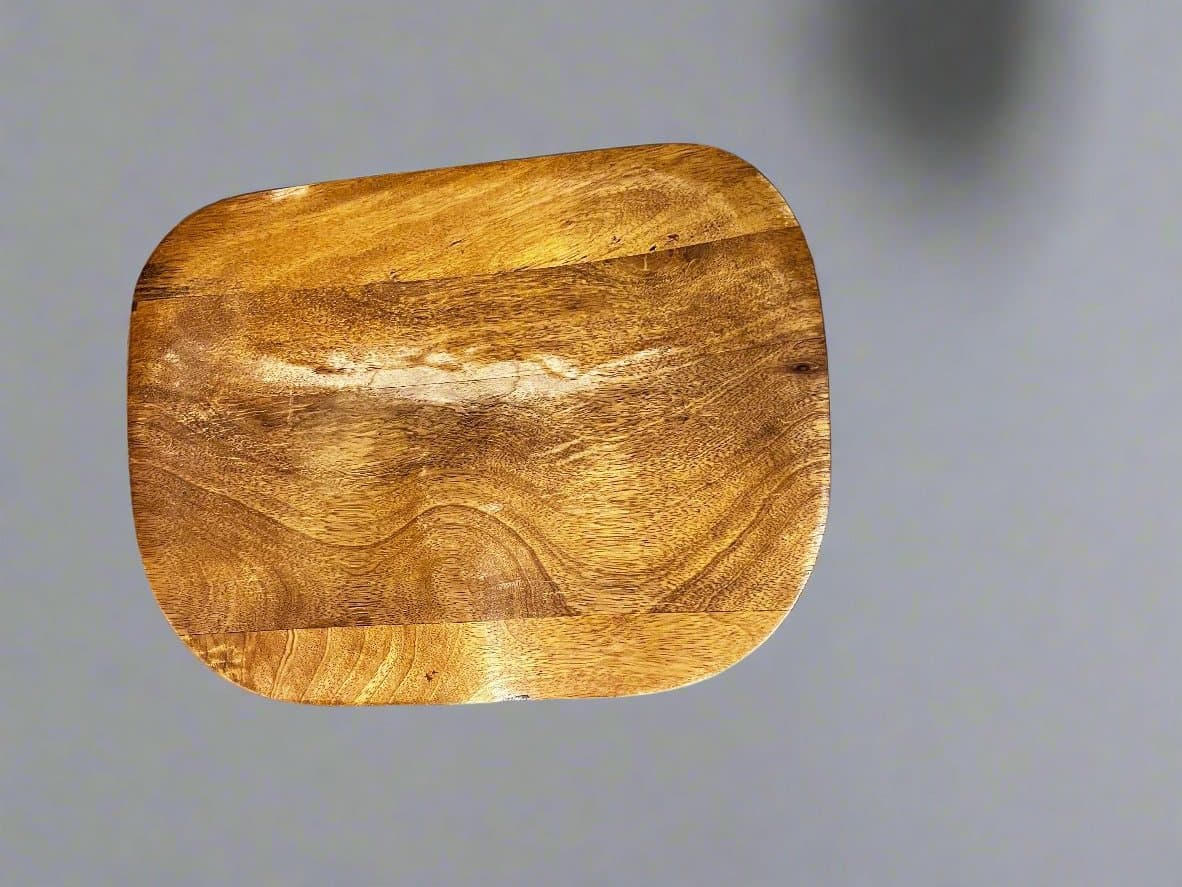 Wood Bar Stool w/Black Metal Base RN268-3 - Thumbnail 6