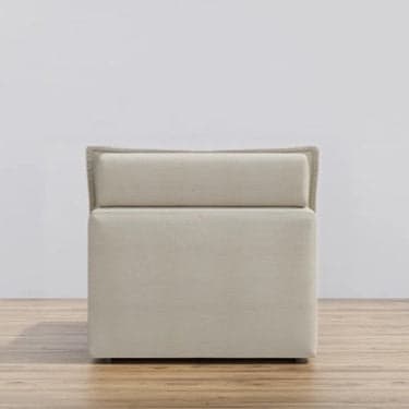 Homebody Linen Coconut Beige Armless Chair FFE258-310a - Thumbnail 3