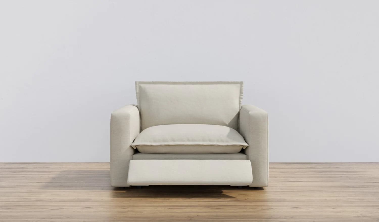 Homebody Ivory Linen Coconut Shell Recliner Chair FFE258-324 - Image 1