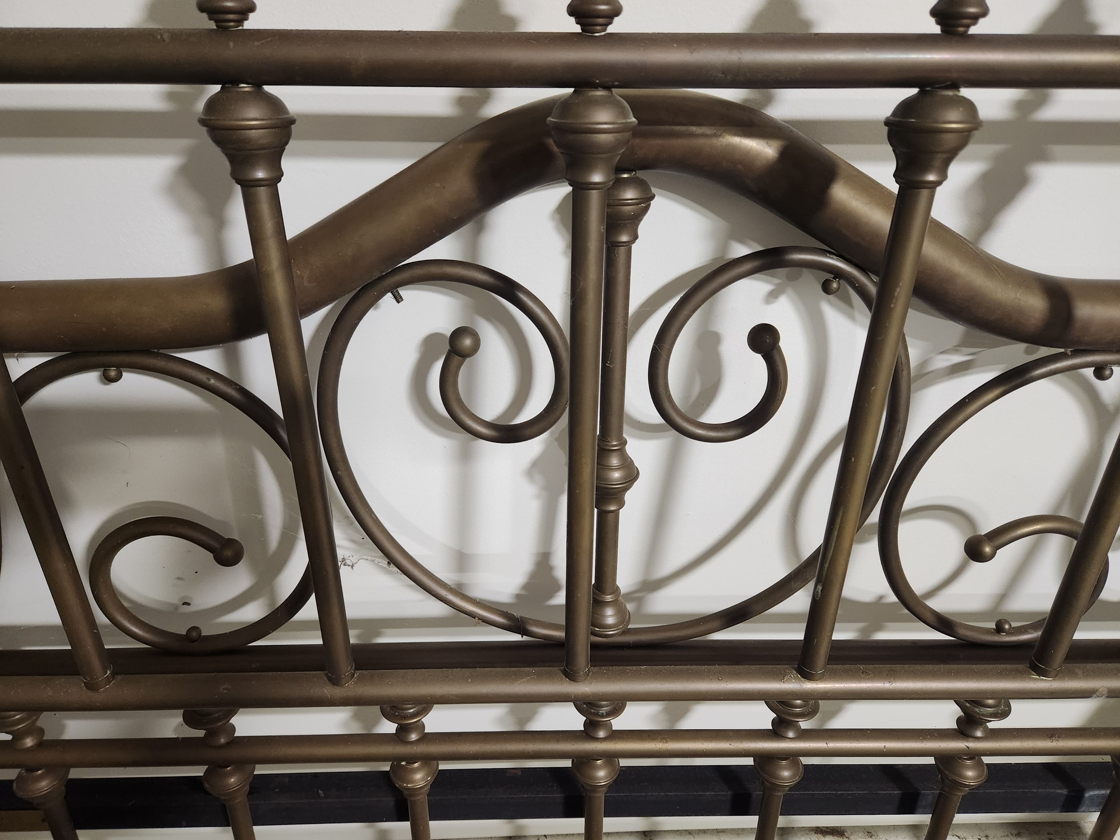 Queen Brass Heavy Duty Bronze Bed GBH-1 - Thumbnail 4