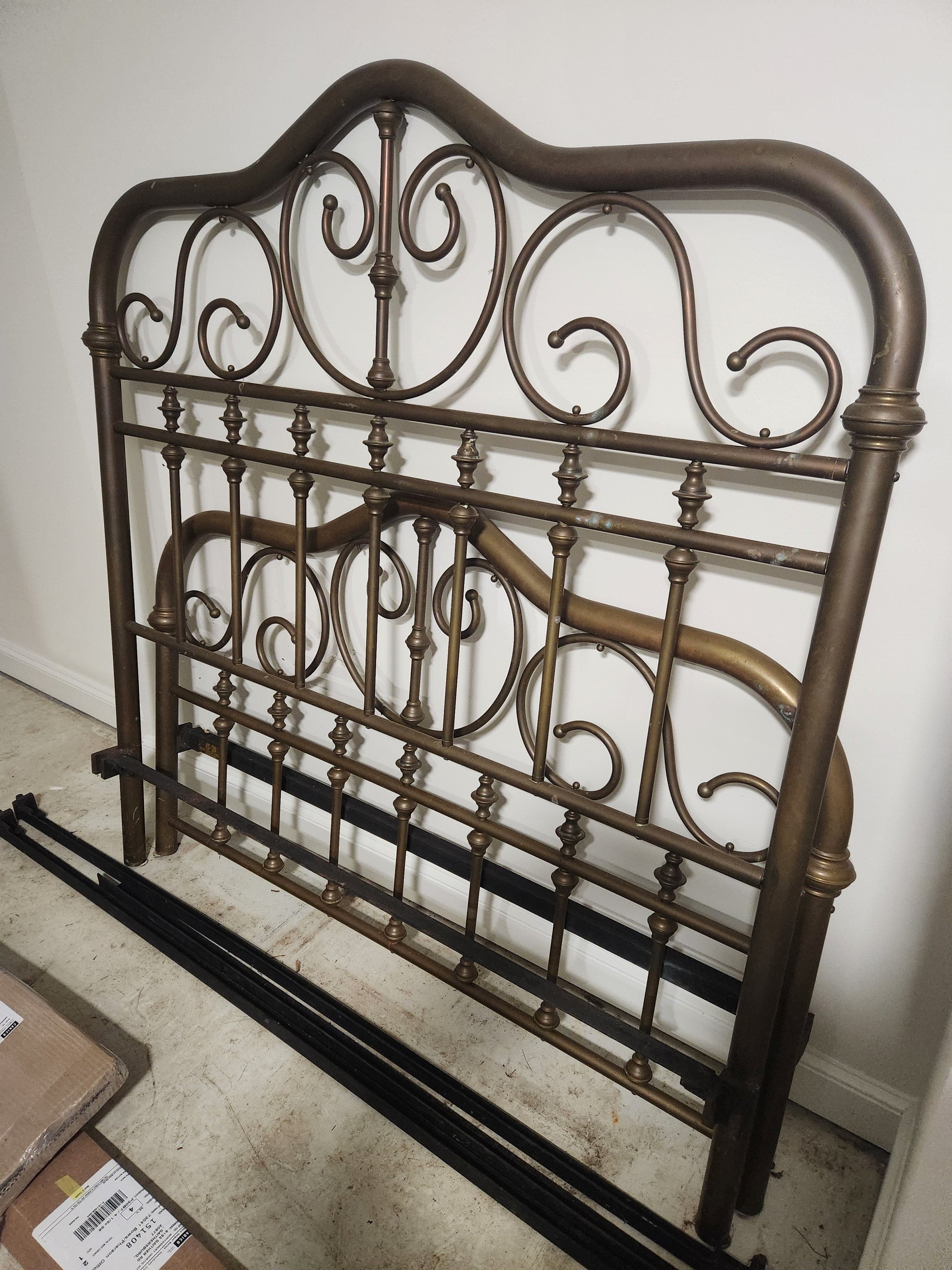 Queen Brass Heavy Duty Bronze Bed GBH-1 - Thumbnail 3