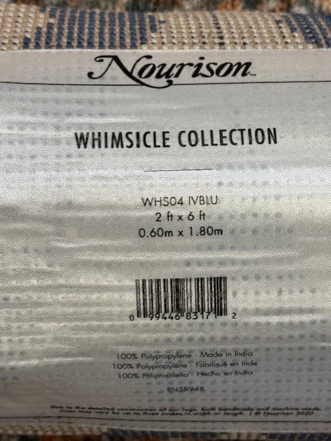Nourison Whimsical Collection 2'x6' Blue/Ivory Runner Rug FFE258-504 - Thumbnail 3