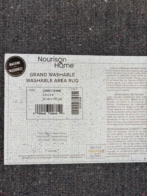 Nourisan Brilliance Machine Washable Denim 2x6 Persian Runner Area Rug FFE258-517 - Thumbnail 2