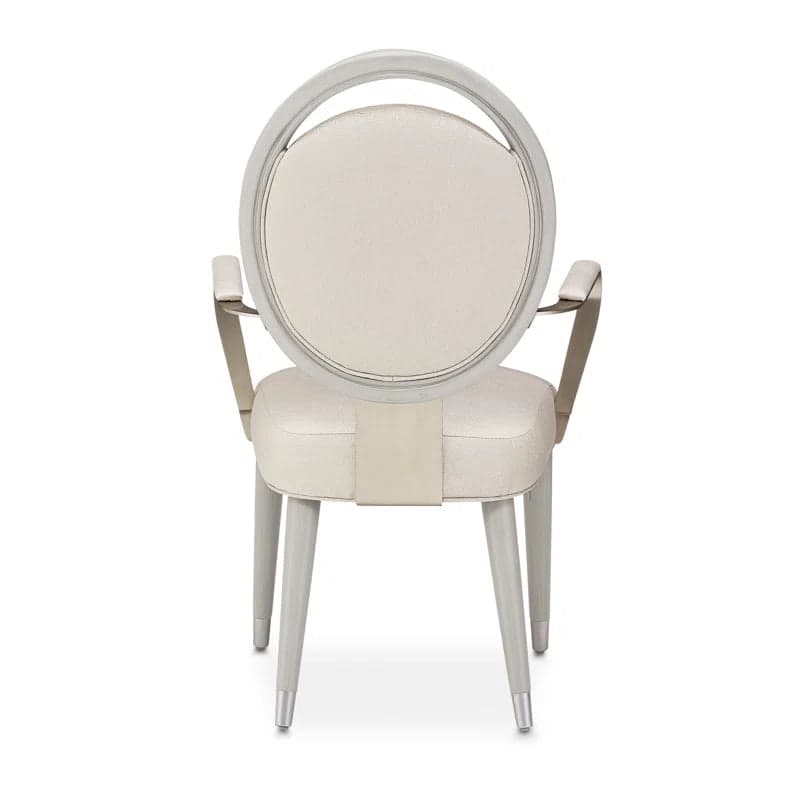 5 Michael Amini Eclipse Wood Gray Upholstered Side & Arm Dining Chairs FFE258-518 - Thumbnail 4