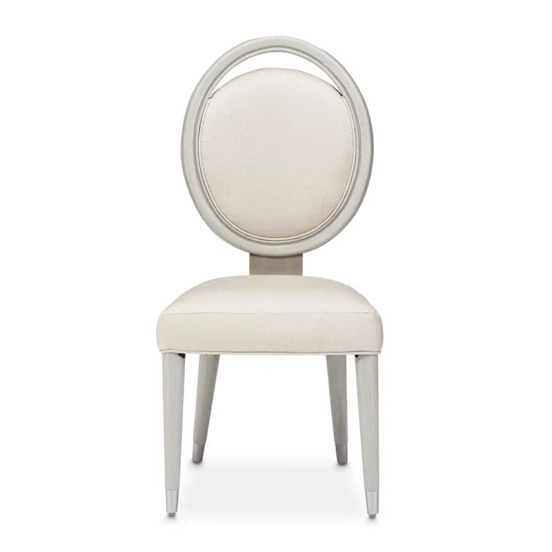 5 Michael Amini Eclipse Wood Gray Upholstered Side & Arm Dining Chairs FFE258-518 - Thumbnail 5