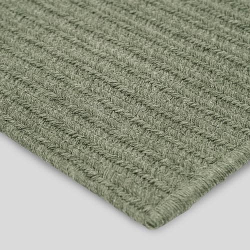 Braid Rug Sunbrella Basil Green 8x10 Woven Outdoor Area Rug FFE258-521 - Thumbnail 2
