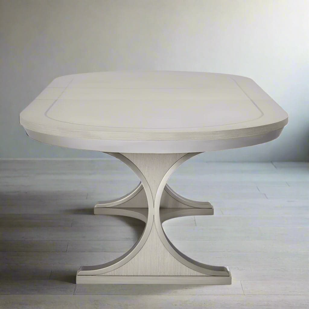 Michael Amini Eclipse Oval Stainless Steel/Wood Moonlight Dining Table FFE258-519 - Thumbnail 2