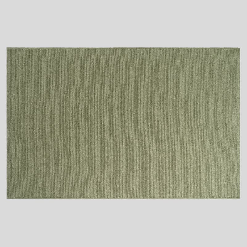 Braid Rug Sunbrella Basil Green 8x10 Woven Outdoor Area Rug FFE258-521 - Image 1