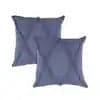 Pair LR Home Reed Denim Blue Tufted 18x18 Throw Pillows FFE258-540 - Thumbnail 3
