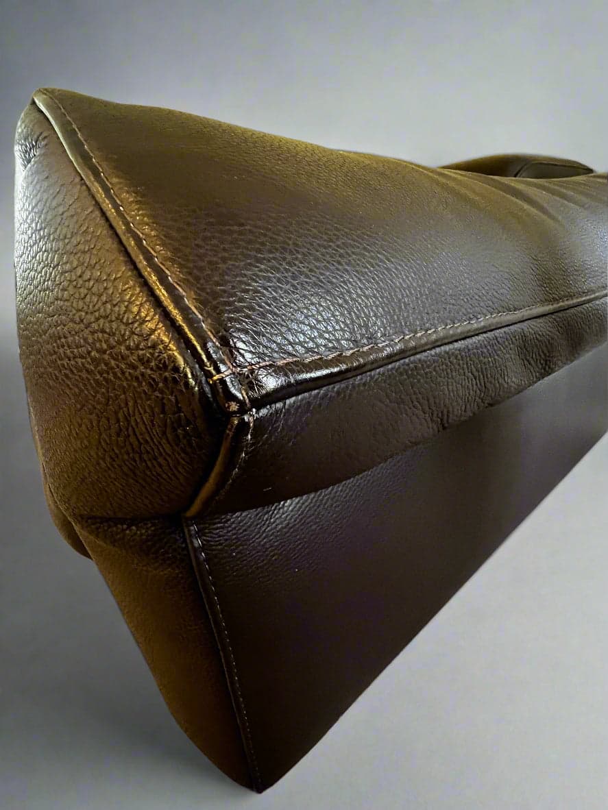 Roche Bobois Quantum 3 Seat Large Brown Leather Sofa Couch DS274-1 - Thumbnail 9