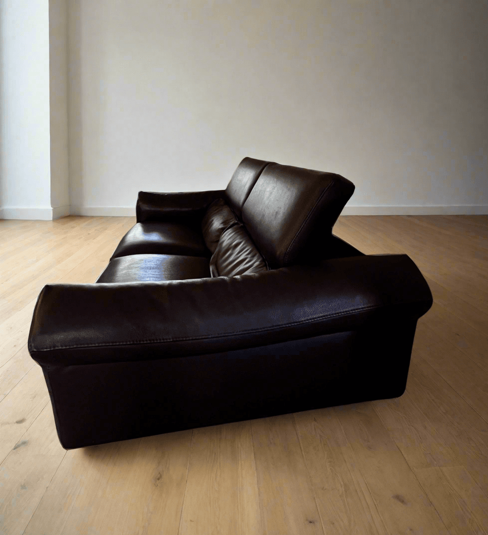 Roche Bobois Quantum 3 Seat Large Brown Leather Sofa Couch DS274-1 - Thumbnail 11