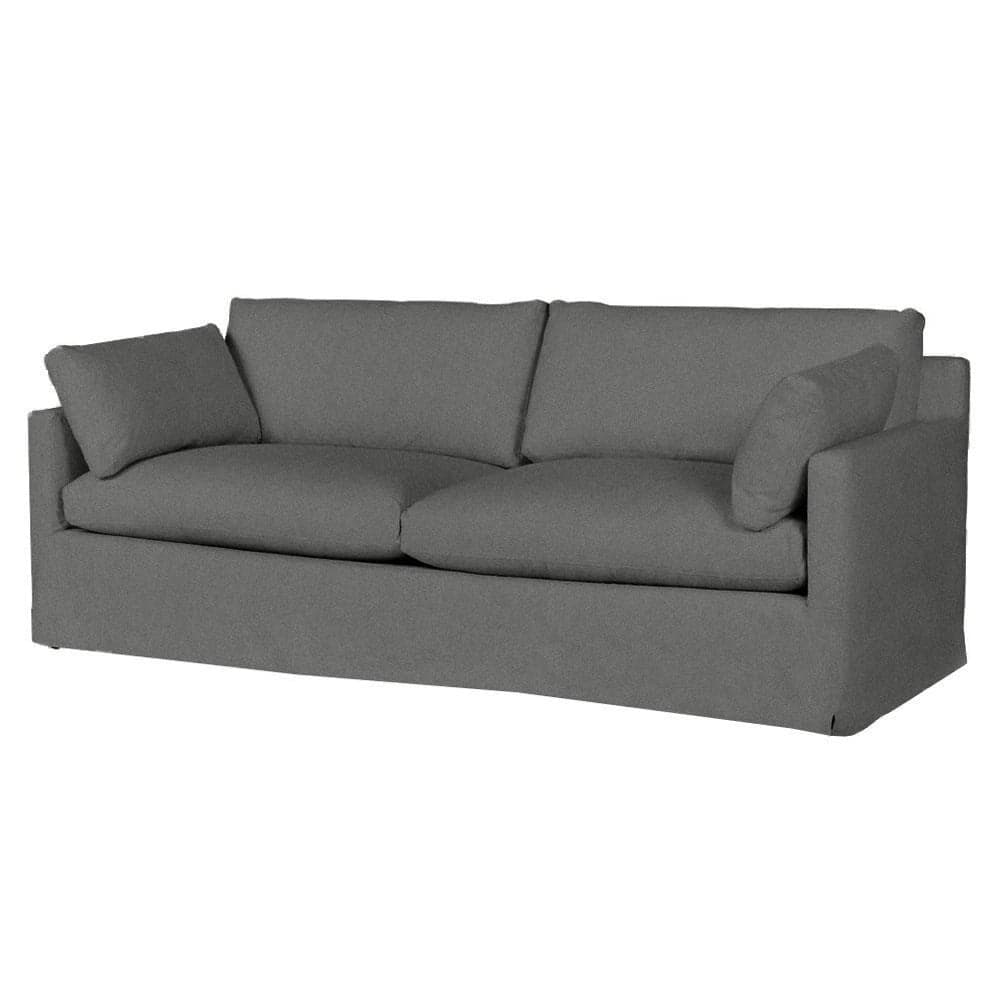 Cisco Home Louis Modern Classic Molino Ash Grey Cotton Slipcovered Sofa - 90''W MB1-4 - Image 1