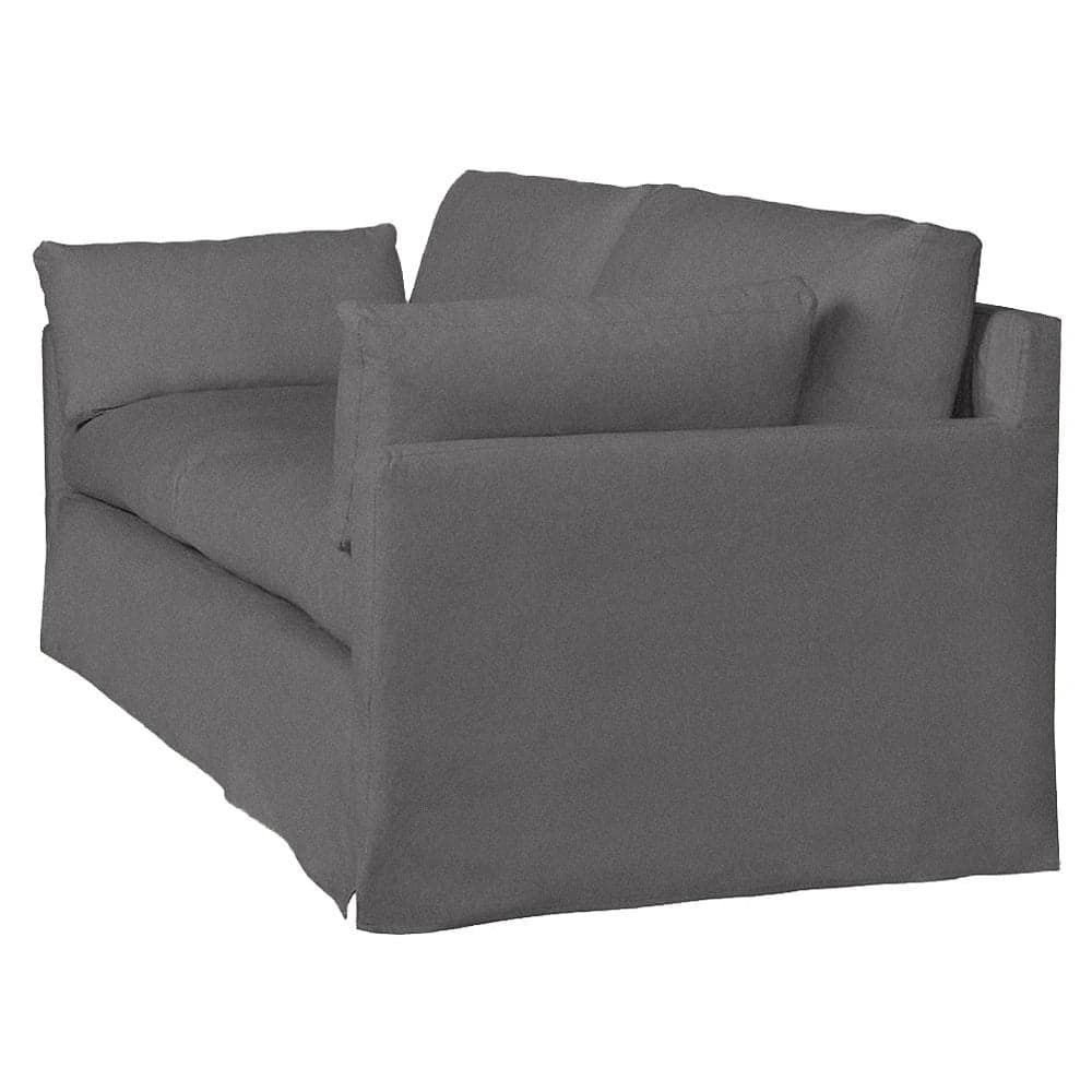 Cisco Home Louis Modern Classic Molino Ash Grey Cotton Slipcovered Sofa - 90''W MB1-4 - Thumbnail 3