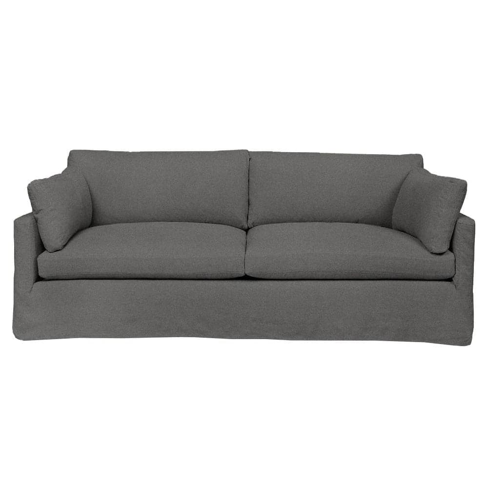 Cisco Home Louis Modern Classic Molino Ash Grey Cotton Slipcovered Sofa - 90''W MB1-4 - Thumbnail 2