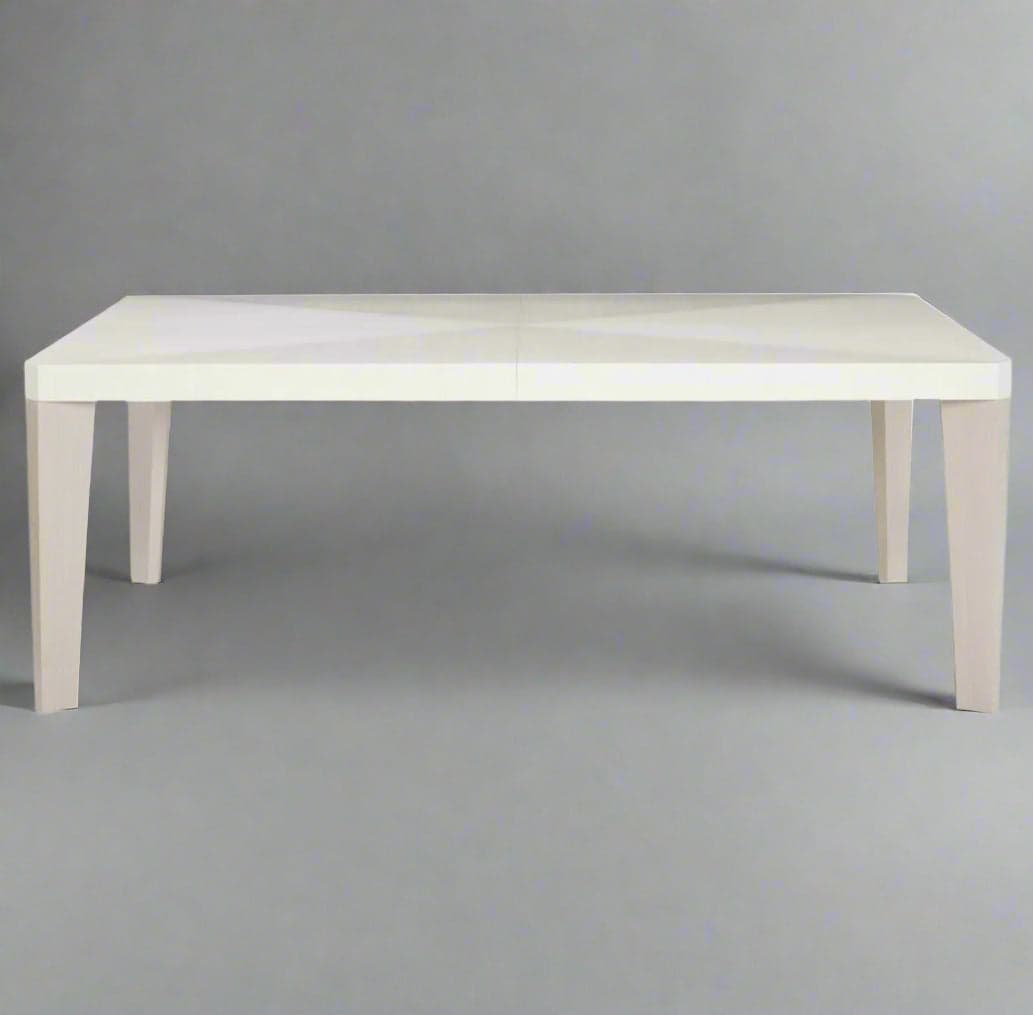 Bernhardt Lucille Modern Classic White Grey Wood Extendable Dining Table MB1-30 - Image 1